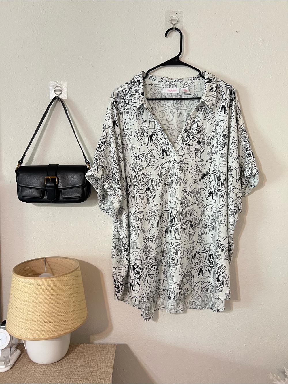 Isaac Mizrahi linen blend shirt